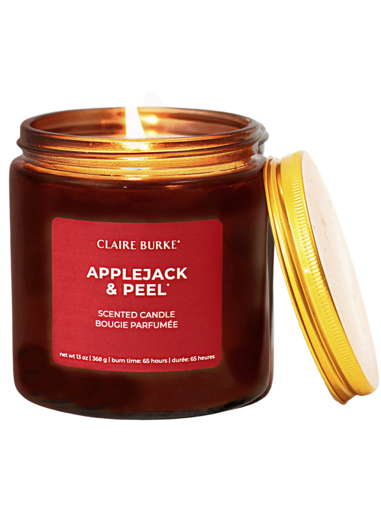 Applejack and Peel Candle evokes the scent of sweet apples, rich vanilla and warm cinnamon spice. Applejack and Peel is a fall scent, reminding you of seasonal traditions and the cozy comforts we can't live without.