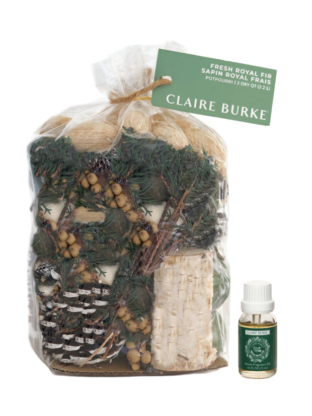 Claire Burke Fresh Royal Fir Potpourri and Fragrance Oil Starter Kit