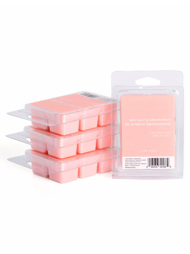 Claire Burke Sea Salt Grapefruit Wax Melts 4-pack