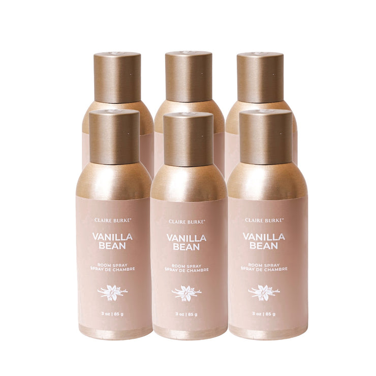 Claire Burke Vanilla Bean Home Fragrance Spray Bundle 6-pack 