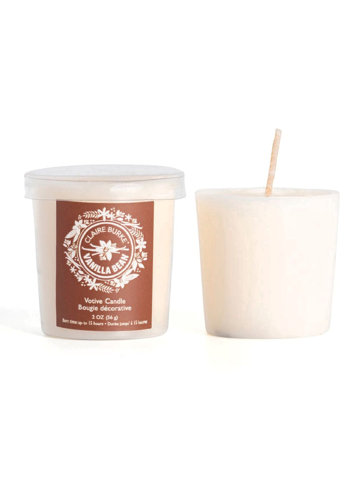 Highly fragrant Claire Burke Vanilla Bean™ Votive Candle is the perfect finishing touch to any room or gift. A rich and decadent scent with vanilla buttercream frosting, sweet caramel marshmallow fluff, tonka bean and musk.