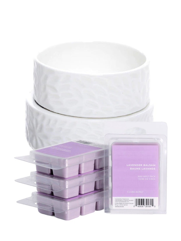 Lavender Balsam Wax Melt Warmer Set